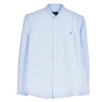 Camisa de hombre slim Harper & Neyer Modelo Barents Azul Bebé Rayas Verticales