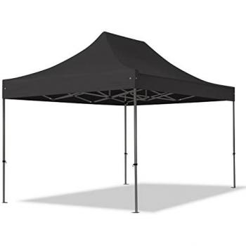 Carpa Plegable 3x4,5 m Premium Acero Ignífugo PVC Negro