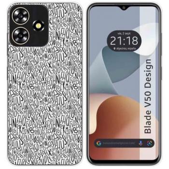 Funda de Silicona para Zte Blade V50 Design 4G con Diseño de Letras y Dibujos