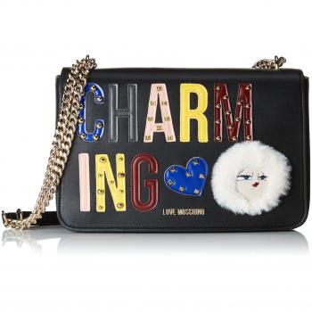 Love Moschino - Borsa Pu, Shoppers y bolsos de hombro Mujer, Negro