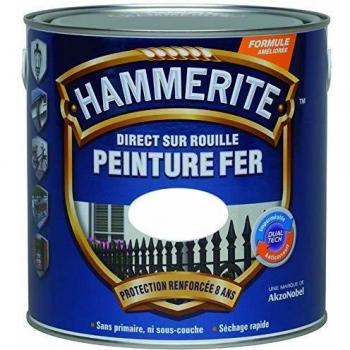 Pintura Brillante para Hierro Directo sobre Óxido 2,5L - Blanco - HAMMERITE