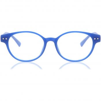 Oval Full Rim Plastic Kids' Prescription Glasses Online Blue Size 45 - Blue Light Block Available - SmartBuy Kids