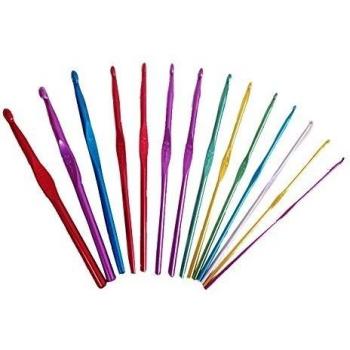 FloraFox 14pcs La Alúmina Mezclada Tejido De Punto Agujas De Ganchillo Para Tejer Imagen 14 Free Size