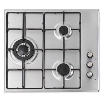 Encimera de Gas Vitrokitchen EN603LIN, 60cm, Acero Inoxidable, 3 Quemadores, Gas Natural
