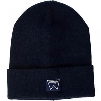 Wrangler Basic Beanie Gorro de Punto, Azul