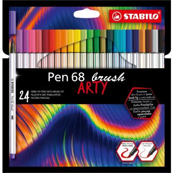 Stabilo Pen 68 Brush Arty Pack de 24 Rotuladores