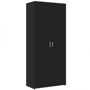 Aparador alto de madera de ingeniería negro 80x42,5x185 cm Vidaxl