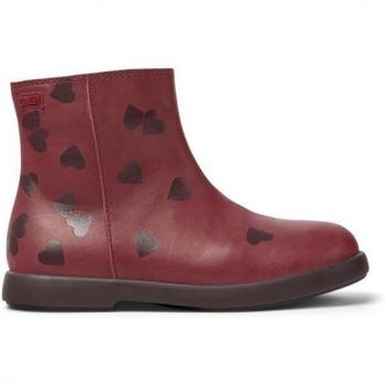 Camper K900329-001 TWS Kids Botines de niña burdeos en piel