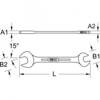 Llave de boca doble CHROMEplus KS Tools 518.0706 (10x13 mm)