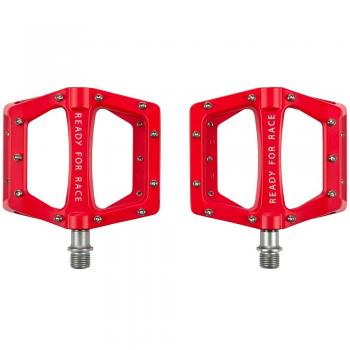 Pedales Planos RFR CMPT de Aluminio Rojo