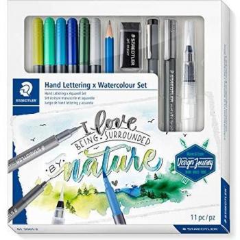 STAEDTLER 61 3001-2 Design Journey - Juego de Hand Lettering y Acuarelas