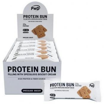 PWD Nutrition Protein Bun Speculoos Biscuit Cream 15 Unidades de 60g Cada Una, Expositor Bio