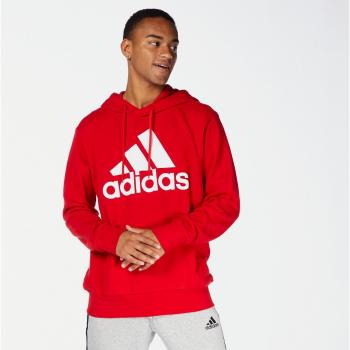 Adidas Essentials French Terry Big Logo Hoodie, Better Scarlet/White, Men's Size S