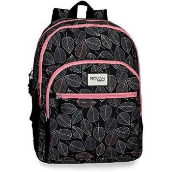 Mochila de niña Movom Leaves doble compartimento Coral, 46 cm
