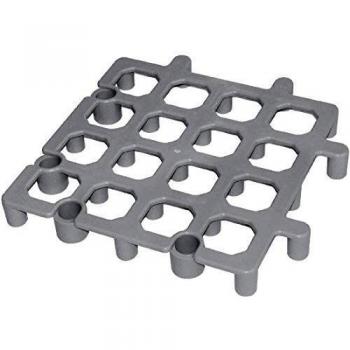 Rejilla Plástica Vogue para Almacenamiento de Alimentos (Lote de 2) - Gris, 33.5 x 33.5 cm