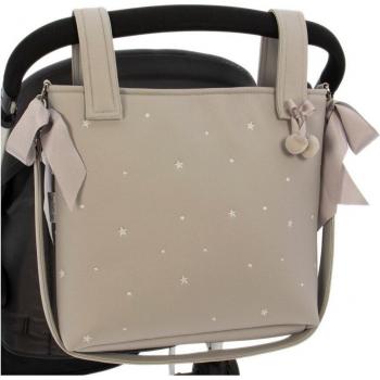 Bolso talega para silla de paseo Rosy Fuentes - Bolso práctico y funcional, diseñado para adaptarse a sillas de paseo, fabricado en materiales resistentes y duraderos, con múltiples compartimentos para organización, cierre seguro, diseño moderno