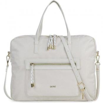 SKPAT Clarington Bolso Portadocumentos para Mujer con Bandolera, Compartimento para Portátil hasta 15.6, Color Beige, Dimensiones 38x29x6 cm Modelo 307638