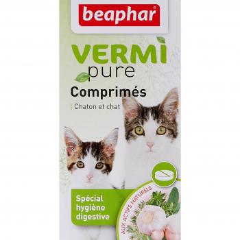Beaphar VermiPure Antiparasitario Interno Natural para Gatos, 50 Comprimidos