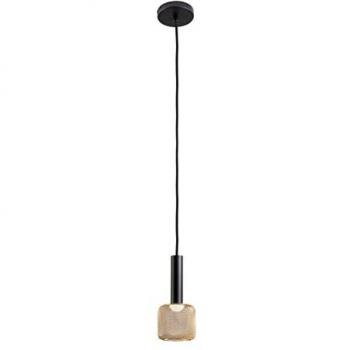 Lámpara Colgante Slim Sincro Regulable Negro Mate y Oro 3000K 450Lm