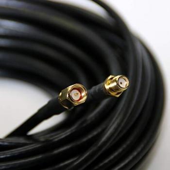 Cable de antena Wittenberg SMA macho/SMA hembra, 10 m, 2 unidades, 90 dB