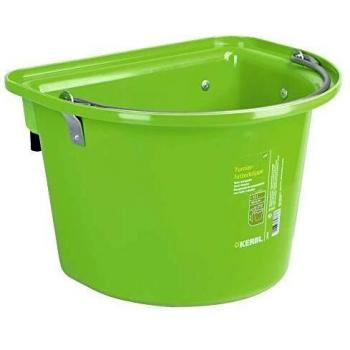 Hanging Feed Trough with Handle - Light Green Transportable Hay Rack for Horses