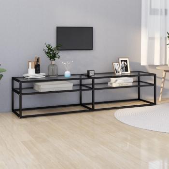 Mueble de TV de vidrio templado transparente 180x40x40,5 cm