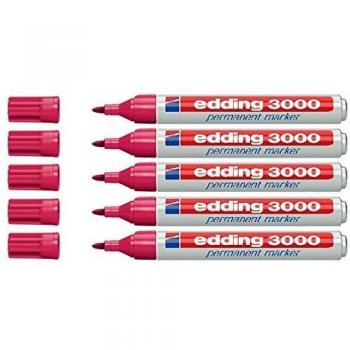 ROTULADOR PERMANENTE EDDING 3000 COLOR CARMIN