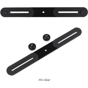 Soporte Universal Dual para Flash con 2 Tornillos Adaptadores de 1/4 para Trípode de Estudio y Cámara Digital SLR