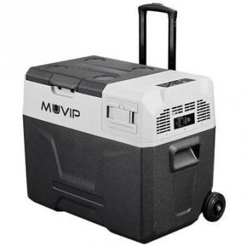 Muvip Nevera Portatil con Compresor - Capacidad 30 litros - Proteccion para bateria - Luz led interior - Conexion 12/24/220V - Puerto USB - Compresor Silencioso - Color