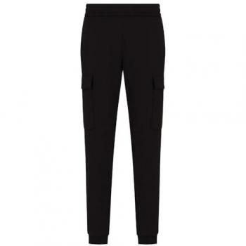 EA7 Emporio Armani Black Cotton-Blend Core Cargo Joggers for Men - XS