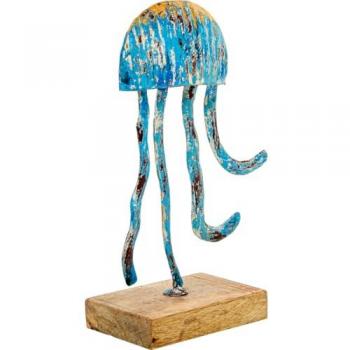 Figura Decorativa Medusa de Hierro Azul 18 x 10 x 32 cm Alexandra House Living