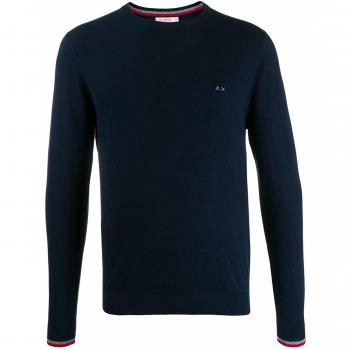 Maglia Sun68 in cotone e lana Uomo SUN68 cod.K29111 NAVY BLUE SIZE:M