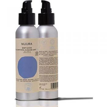 NUURA Protección Solar Mineral Infantil - Protección Solar Certificada Orgánica - SPF 50 UVA / UVB / IR [125 ml]