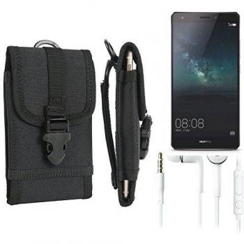 bolsa del cinturón / funda para Huawei Mate S, negro + Auriculares | caja del teléfono cubierta protectora bolso - K-S-Trade