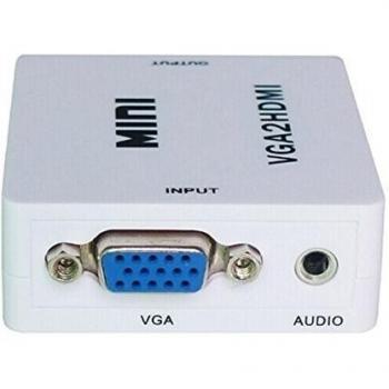 YATEK Mini convertidor de VGA a HDMI de Color Blanco YK-103