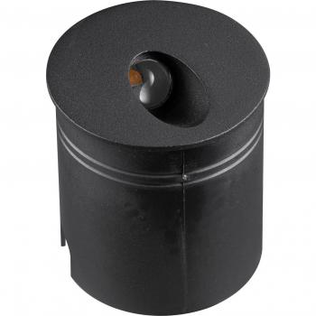 Foco de jardín empotrable LED Aspen Negro, redondo, IP65, 1 bombilla, diámetro 8,5 cm