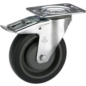Dörner + Helmer 716665 F – Rueda con placa, color negro