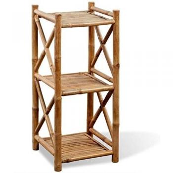 3-Tier Square Bamboo Shelf