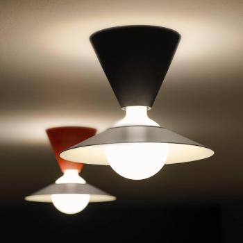 Plafón LED Stilnovo Fante, 2.700 K, negro