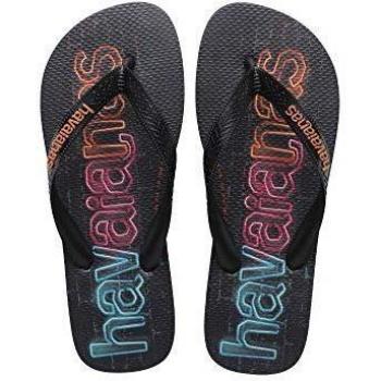 Havaianas Top Logomania Print, Chanclas, para Unisex adulto, Nuevo Grafito, 41/42 EU
