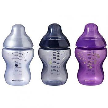 Tommee Tippee Closer to Nature Midnight Skies Bottle, 260 ml, Pack of 3