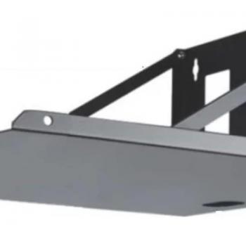 Lowell Manufacturing FS18-20 Steel Wall Shelf, Hinge Ships Flat, 20 Depth, Black