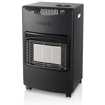 HAEGER Premium Warm - Estufa de Gas Butano y Propano, Cerámica, 4200W, 3 Niveles de potencia, Triple sistema de seguridad