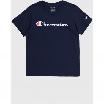 Camiseta infantil Champion Crewneck azul marino de manga corta