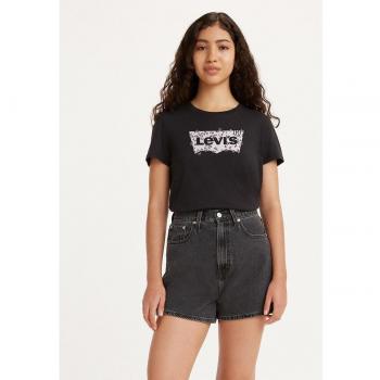 Camiseta Levi's The Perfect Tee Leopard de Manga Corta para Mujer en Color Negro