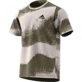 adidas Freelift_360 Alive Graphic T-Shirt, Hombre, Raw Khaki/Raw White, M