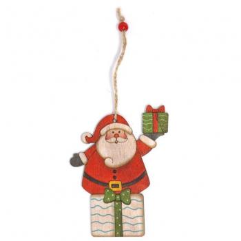 Colgante Papá Noel de Madera 13 cm