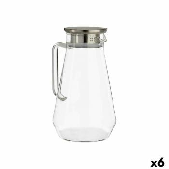 Vivalto-Jarra con Tapa y Dosificador Transparente Acero Inoxidable 1,5 L