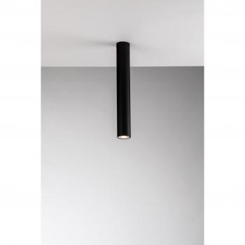 Plafón de Diseño Fluke Cilíndrico Negro 40 cm GU10