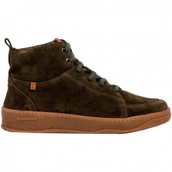 Botines de piel unisex El Naturalista N5843 SILK SUEDE FOREST/GEO con cordones